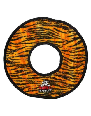 Orange & Black - Tuffy No Stuff Mega Ring Tiger - mega