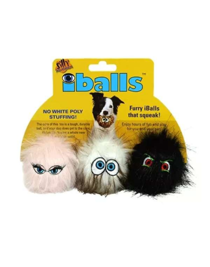 Black, Brown, and Pink - Silly Squeaker iBall Small Black Brown Pink - small