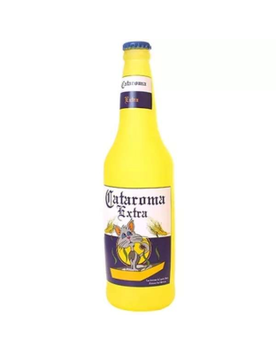 Yellow - Silly Squeaker Beer Bottle Cataroma - one size