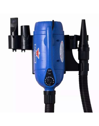 Blue  - XPOWER B-24 Thermal Ace 3 HP Variable Speed Professional Pet Grooming Dog Force Hair Dryer with Heat