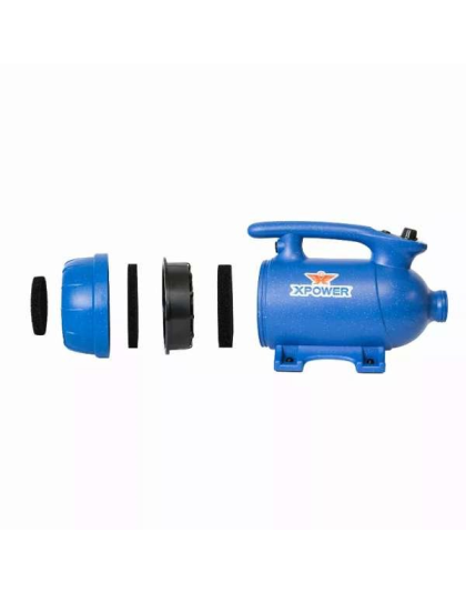 Blue  - XPOWER B-24 Thermal Ace 3 HP Variable Speed Professional Pet Grooming Dog Force Hair Dryer with Heat