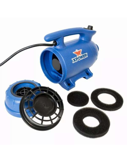 Blue  - XPOWER B-24 Thermal Ace 3 HP Variable Speed Professional Pet Grooming Dog Force Hair Dryer with Heat