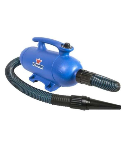 Blue  - XPOWER B-27 Super Tub Pro Double Motor 6 HP Professional Pet Grooming Dog Force Hair Dryer
