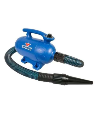 Blue  - XPOWER B-4 Mobile Pro 3 HP Variable Speed Professional Pet Grooming Dog Force Hair Dryer