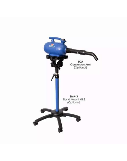Blue  - XPOWER B-4 Mobile Pro 3 HP Variable Speed Professional Pet Grooming Dog Force Hair Dryer