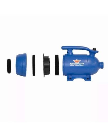 Blue  - XPOWER B-4 Mobile Pro 3 HP Variable Speed Professional Pet Grooming Dog Force Hair Dryer