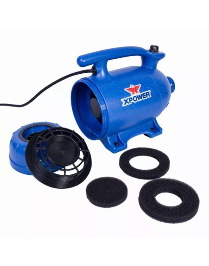 Blue  - XPOWER B-4 Mobile Pro 3 HP Variable Speed Professional Pet Grooming Dog Force Hair Dryer