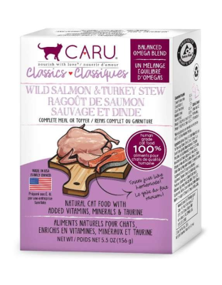 CARU Classics Wild Salmon & Turkey Stew for Cats - 5.5 oz (Case of 12)