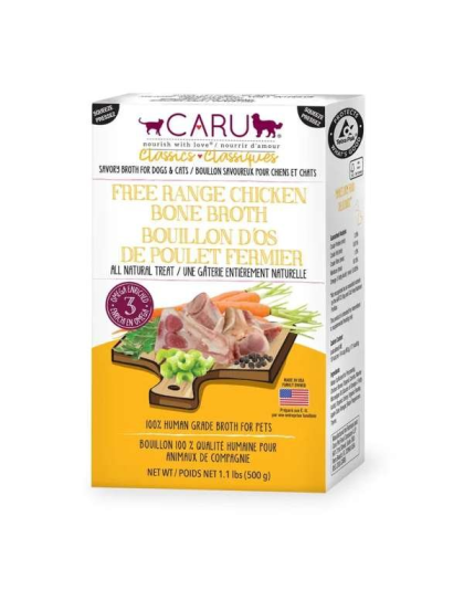 CARU Free Range Chicken Bone Broth for Dogs & Cats - 17.6 oz (Case of 6)