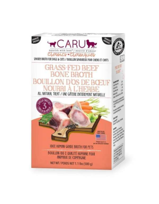 CARU Grass Fed Beef Bone Broth for Dogs & Cats - 17.6 oz (Case of 6)
