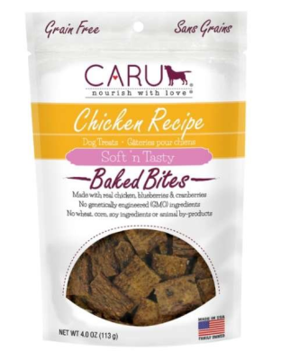 CARU Soft 'n Tasty Chicken Recipe Bites for Dogs - 4 oz (Case of 12)