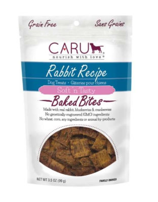 CARU Soft 'n Tasty Rabbit Recipe Bites for Dogs - 3.5 oz (Case of 12)