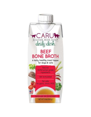 CARU Daily Dish Beef Bone Broth for Dogs & Cats - 12 lbs(Case of 12)