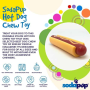Yellow/Red - SP Hot Dog Ultra Durable Nylon Dog Chew Toy for Aggressive Chewers - OSFA