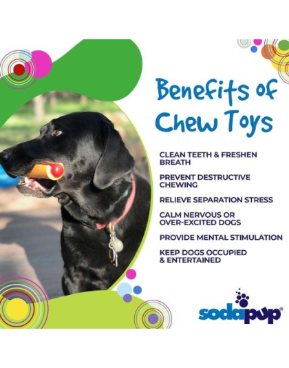 Yellow/Red - SP Hot Dog Ultra Durable Nylon Dog Chew Toy for Aggressive Chewers - OSFA