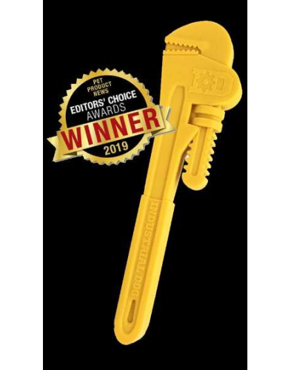 Yellow - ID Pipe Wrench  Ultra Durable Nylon Dog Chew Toy for Aggressive Chewers  - OSFA