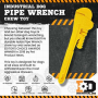 Yellow - ID Pipe Wrench  Ultra Durable Nylon Dog Chew Toy for Aggressive Chewers  - OSFA