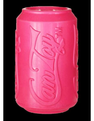 Pink - SP Puppy Can Toy Durable Rubber Chew Toy & Treat Dispenser For Teething Pups  - Large