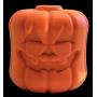 Orange - MKB Jack O' Lantern Durable Rubber Chew Toy & Treat Dispenser  - Large