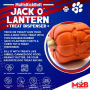Orange - MKB Jack O' Lantern Durable Rubber Chew Toy & Treat Dispenser  - Large