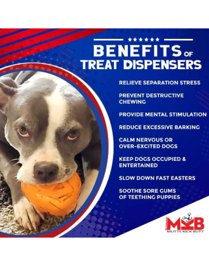Orange - MKB Roasted Turkey Durable Rubber Chew Toy & Treat Dispenser  - Medium