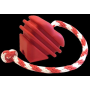 Red - MKB Heart on a String Ultra-Durable Durable Rubber Chew Toy, Reward Toy, Tug Toy, and Retrieving Toy - Large
