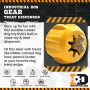 Yellow - ID Gear Treat Pocket Durable Rubber Treat Holder and Chew Toy  - Large