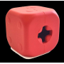 Red - MKB Dice Toy Durable Rubber Chew Toy & Treat Dispenser  - Large