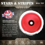 Red - USA-K9 Stars and Stripes Ultra-Durable Rubber Chew Ball - L