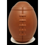 Brown - MKB Football Durable Rubber Chew Toy and Treat Dispenser - Large