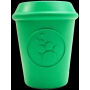 Green - Coffee Cup Durable Rubber Chew Toy and Treat Dispenser - Large