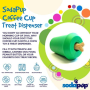 Green - Coffee Cup Durable Rubber Chew Toy and Treat Dispenser - Large