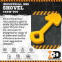 Yellow - ID Shovel Ultra Durable Nylon Dog Chew Toy for Aggressive Chewers  - OSFA