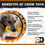 Yellow - ID Shovel Ultra Durable Nylon Dog Chew Toy for Aggressive Chewers  - OSFA