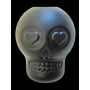 Black - MKB Sugar Skull Durable Rubber Chew Toy & Treat Dispenser  - Large