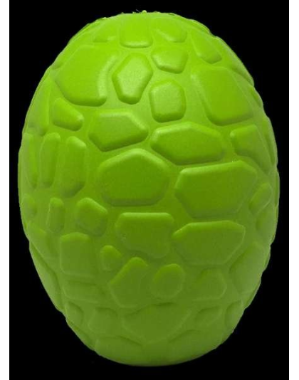 Green - MKB Dinosaur Egg Durable Rubber Chew Toy & Treat Dispenser - Large