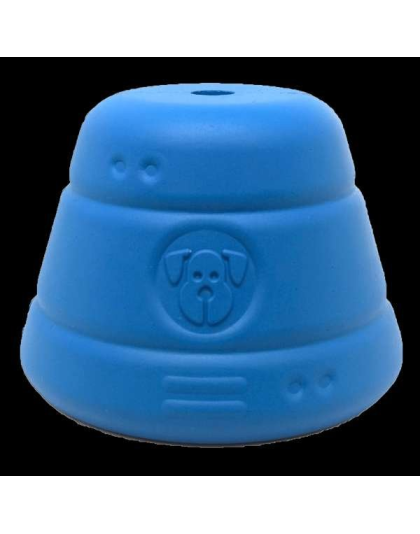 Blue - SN Space Capsule Durable Rubber Chew Toy & Treat Dispenser - Large