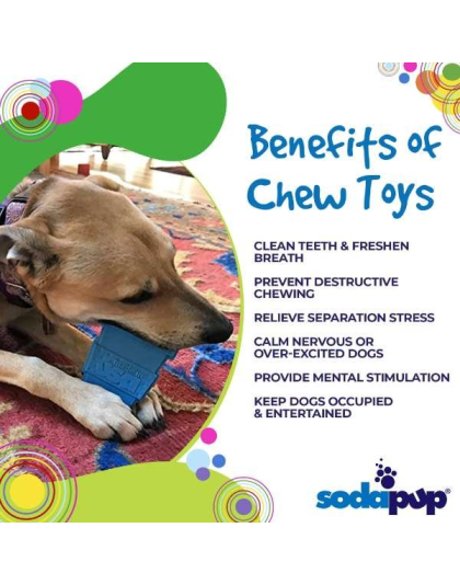 Blue - SP Coffee Cup Ultra Durable Nylon Dog Chew Toy for Aggressive Chewers - OSFA