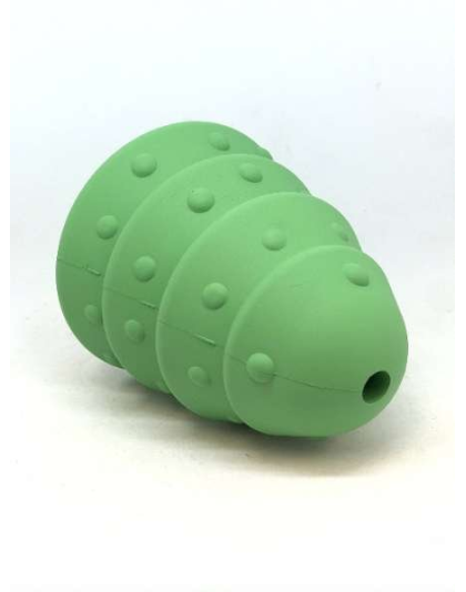 Green - MKB Christmas Tree Durable Rubber Chew Toy & Treat Dispenser  - Large