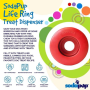 Red - SP Life Ring Durable Rubber Chew Toy & Treat Dispenser  - Large