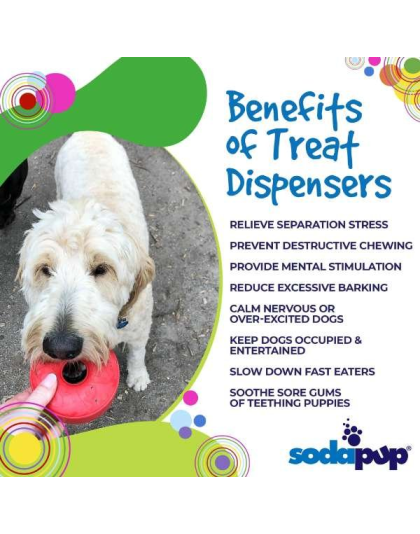 Red - SP Life Ring Durable Rubber Chew Toy & Treat Dispenser  - Large