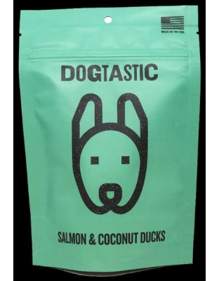 DT Dogtastic Salmon & Coconut Ducks Dog Treats - 4 oz