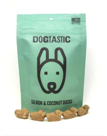 DT Dogtastic Salmon & Coconut Ducks Dog Treats - 4 oz