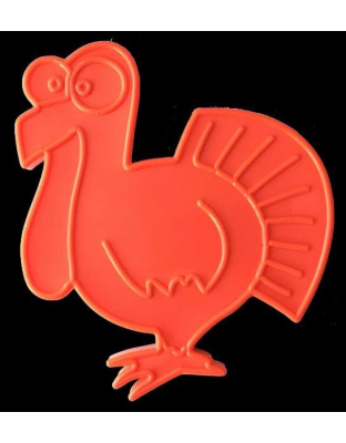 Orange - MKB Turkey  Ultra Durable Nylon Dog Chew Toy for Aggressive Chewers  - OSFA