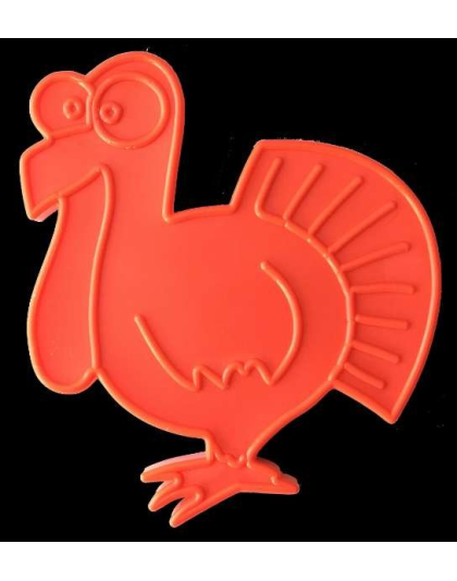 Orange - MKB Turkey  Ultra Durable Nylon Dog Chew Toy for Aggressive Chewers  - OSFA