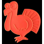 Orange - MKB Turkey  Ultra Durable Nylon Dog Chew Toy for Aggressive Chewers  - OSFA