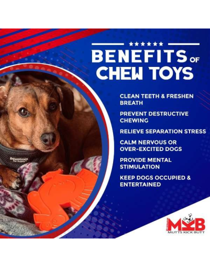 Orange - MKB Turkey  Ultra Durable Nylon Dog Chew Toy for Aggressive Chewers  - OSFA
