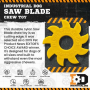Yellow - ID Circular Saw Blade  Ultra Durable Nylon Dog Chew Toy for Aggressive Chewers - OSFA
