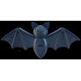 Black - SodaPup Vampire Bat Ultra Durable Nylon Dog Chew Toy for Aggressive Chewers - Medium