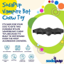 Black - SodaPup Vampire Bat Ultra Durable Nylon Dog Chew Toy for Aggressive Chewers - Medium